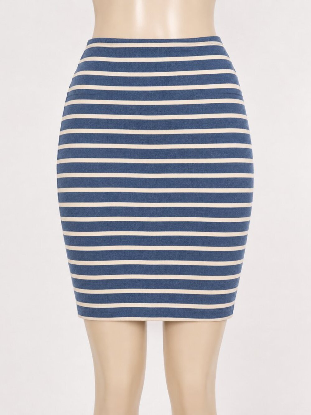 LOFT Blue & White Striped Pencil Skirt Size Small